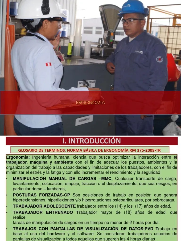 ERGONOMIA | PDF | Factores Humanos Y Ergonomía | Sistema Musculoesquelético