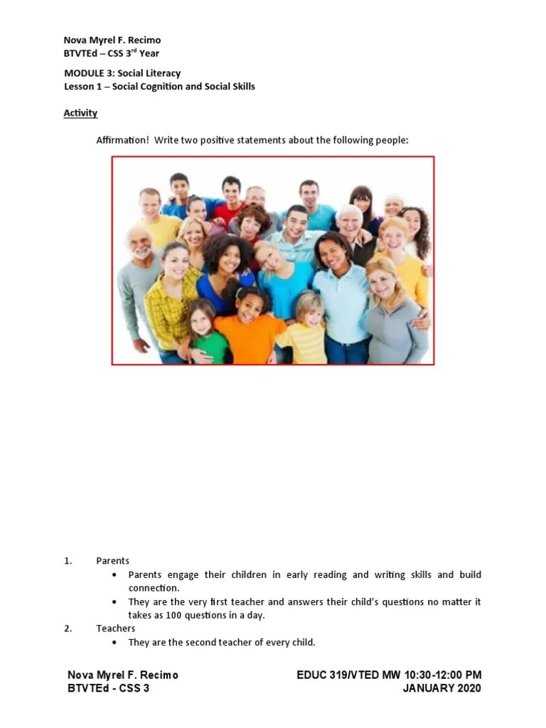 21st Century Skills Module - 3.lesson-1 | PDF | Teachers ...