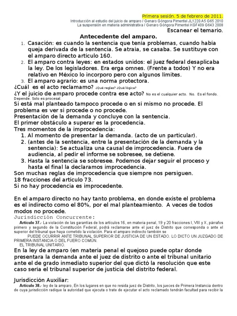 Elaborando Resumen De Practica Forense De Amparo | PDF | Jurisdicción | Caso De Ley
