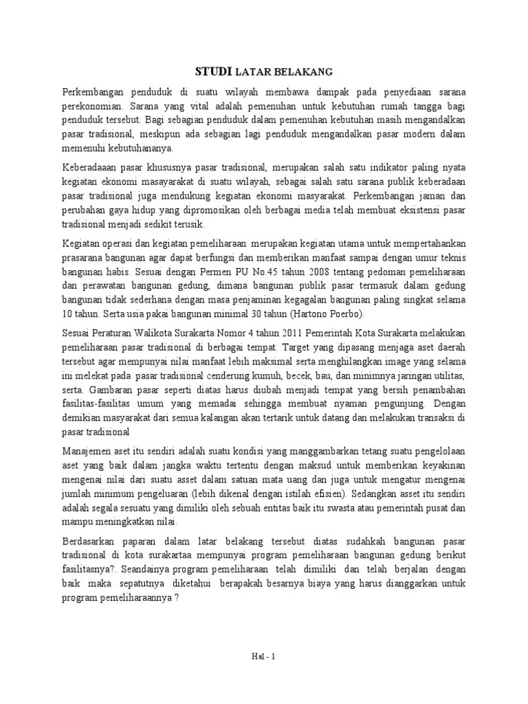 Contoh STUDI PEMELIHARAAN BANGUNAN GEDUNG | PDF