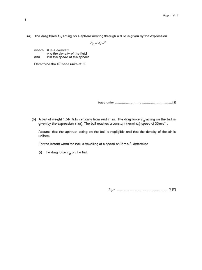 P2 Physics Set 1 | PDF | Euclidean Vector | Momentum