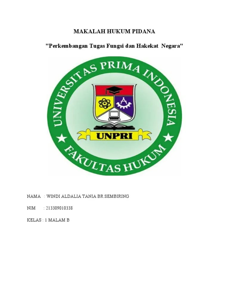 MAKALAH HUKUM PIDANA | PDF