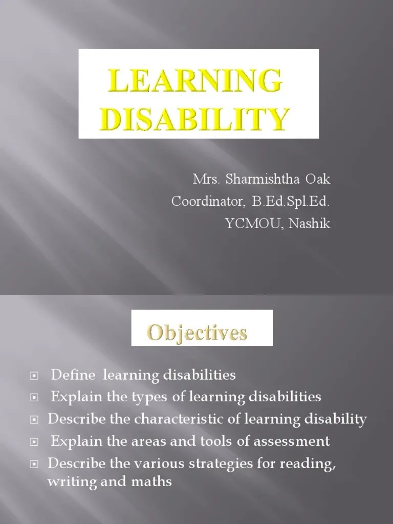Learning Disability | PDF | Learning Disability | Intellectual Disability