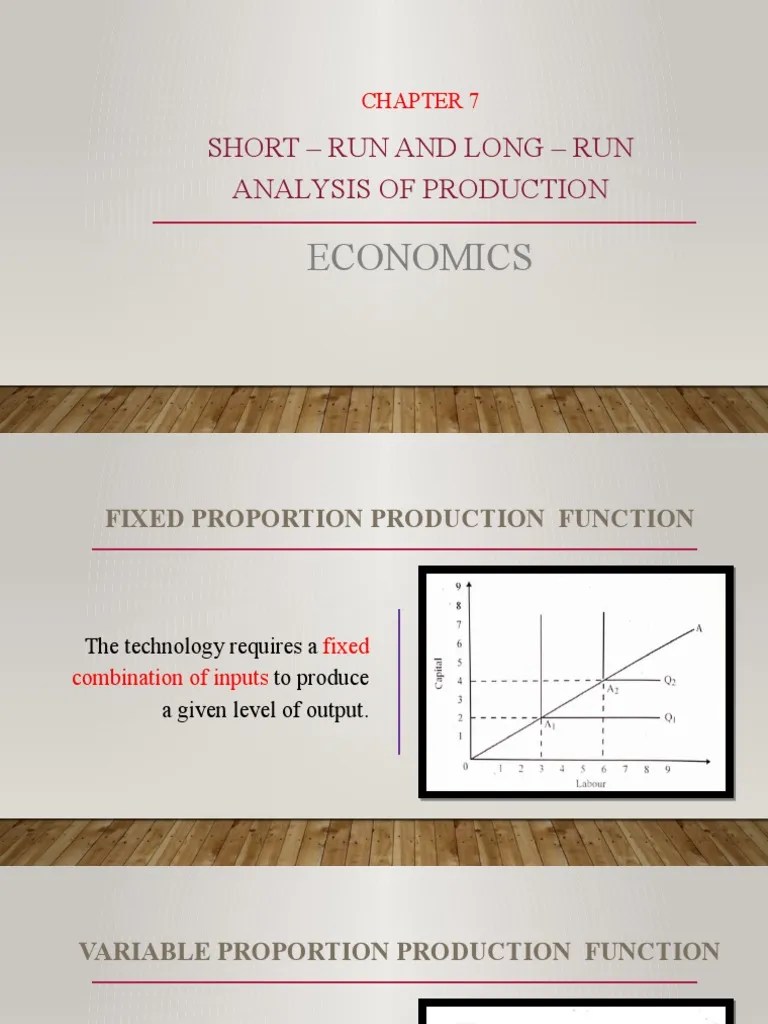 Short-Run And Long-Run Analysis Of Production | PDF | Production ...