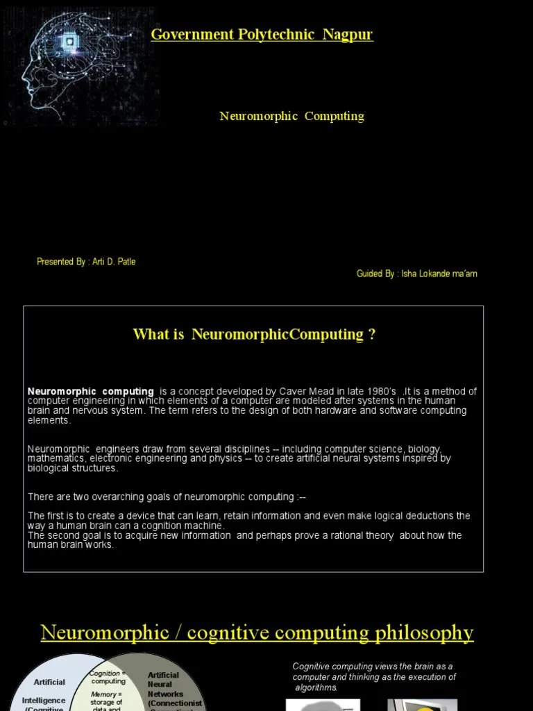 Neuromorphic Computing Overview Pdf Computing Algorithms