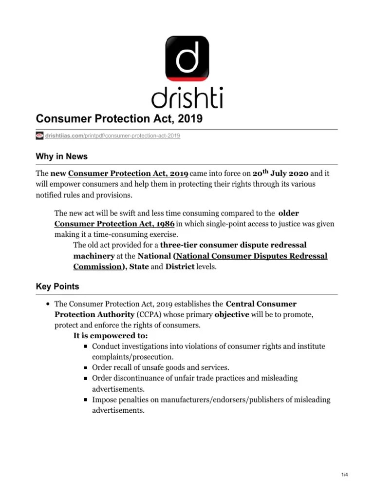 Consumer Protection Act 2019 | PDF | Consumer Protection | Mediation