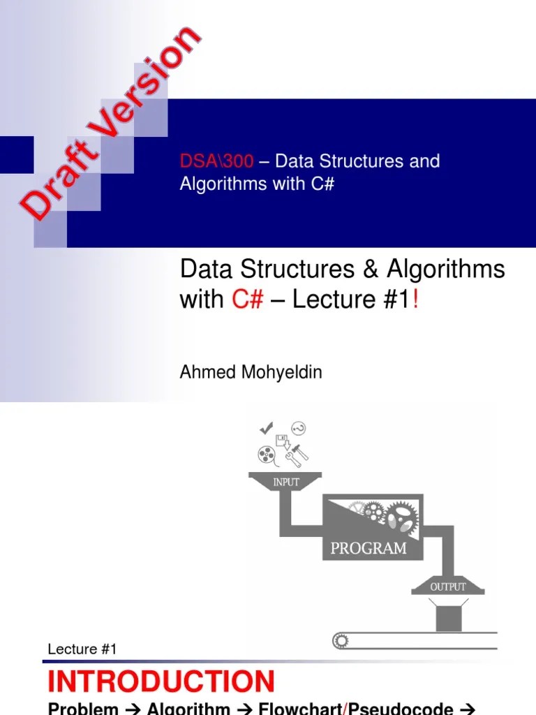 DSA CS Lecture01 Introduction T18 R00 | PDF | Algorithms | Computer ...