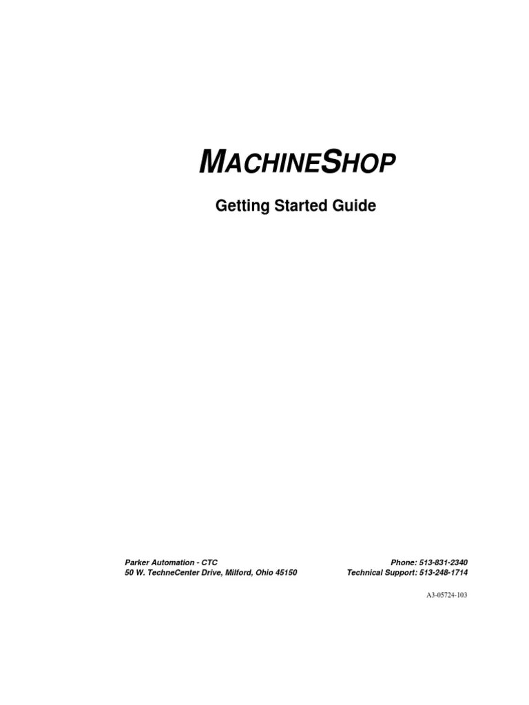 MachineShop Getting Started Guide | PDF | Personal Computers ...