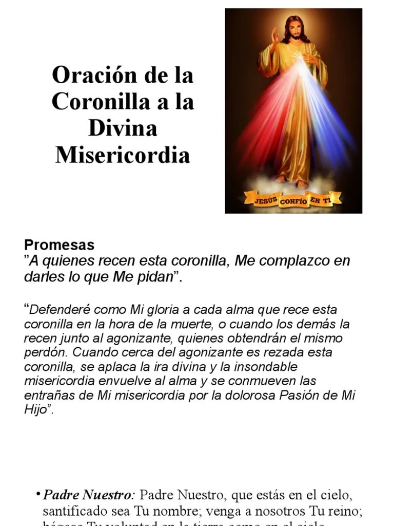 Oración De La Coronilla A La Divina Misericordia | PDF