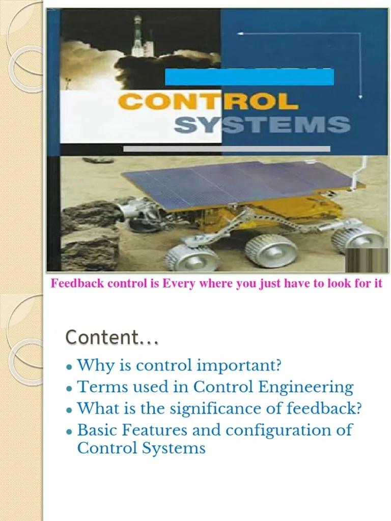 Introduction To Control Systems | Download Free PDF | Control Theory | Control System