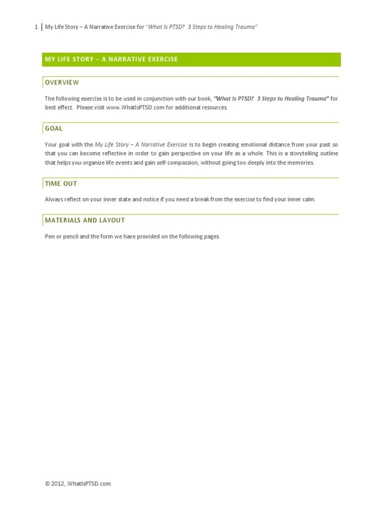 My Life Story - A Narrative Exercise | PDF