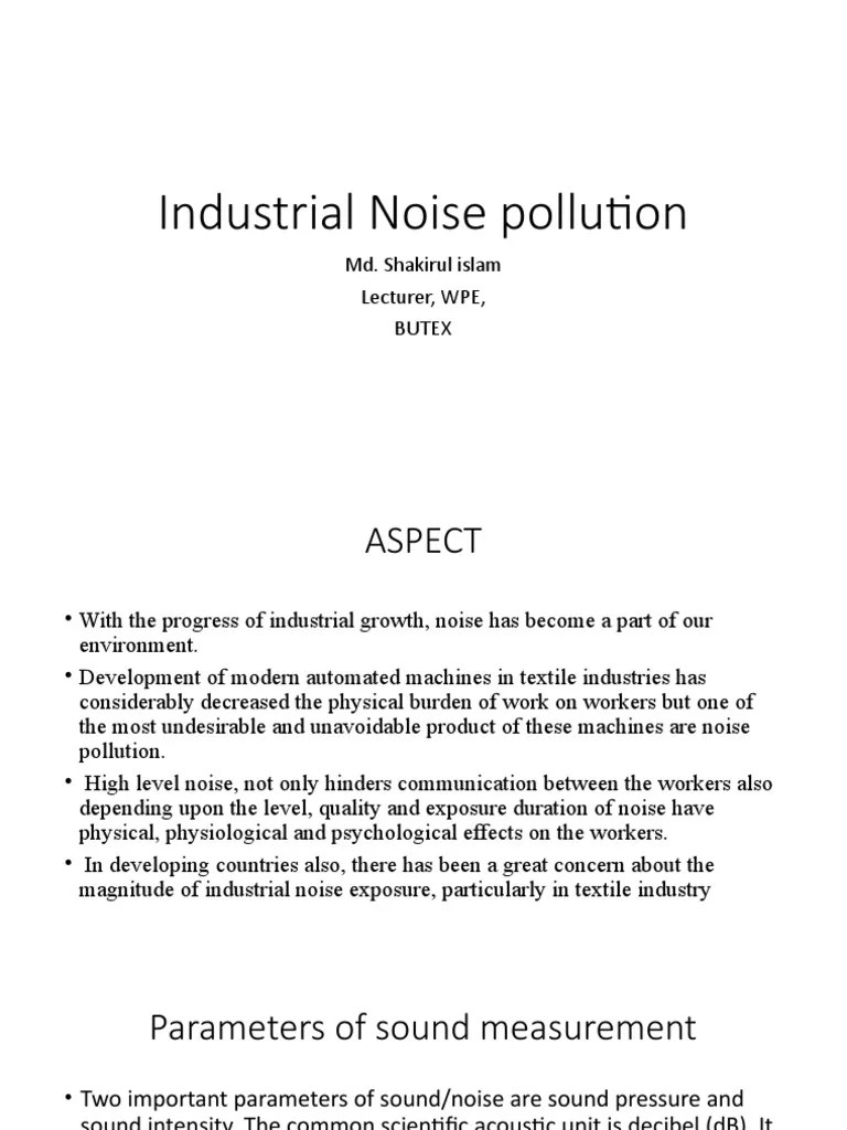 ES 7, Noise Pollution | PDF | Microphone | Sound