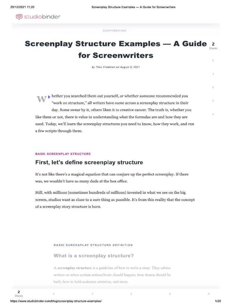 Screenplay Structure Examples | PDF