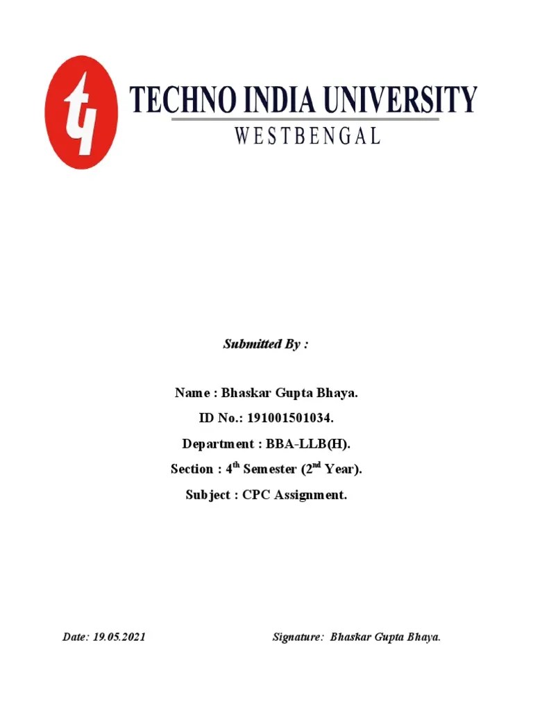CPC Assignment | PDF | Lawsuit | Jurisdiction