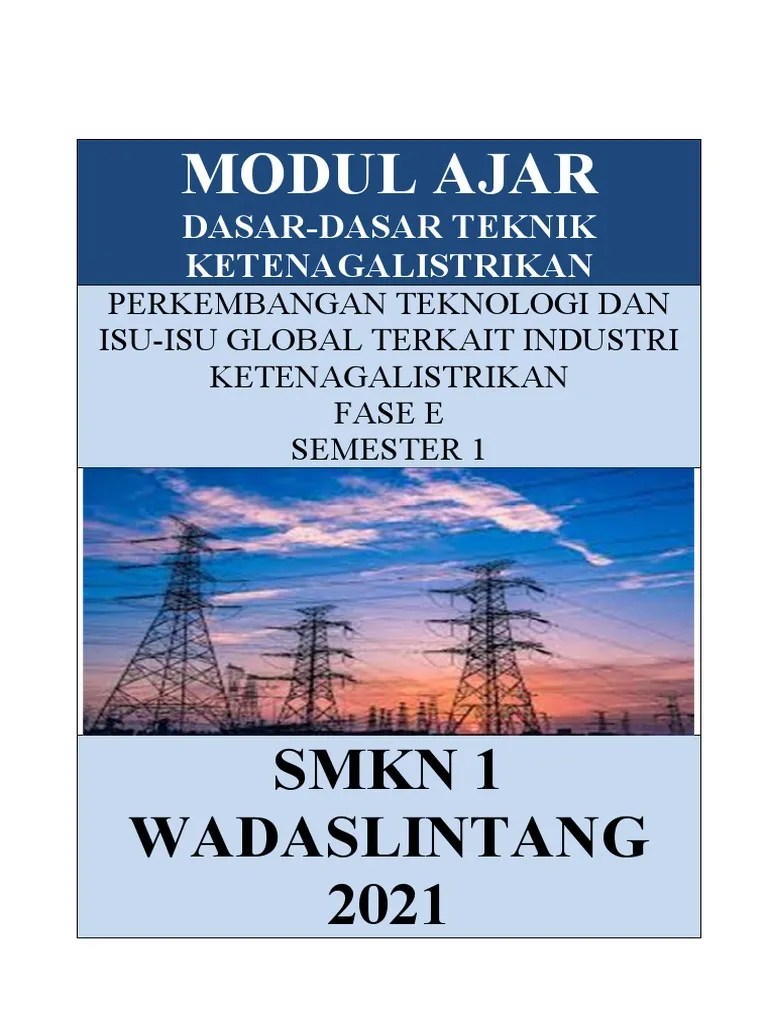 Modul Ajar - Dasar-Dasar Teknik Ketenagalistrikan | PDF