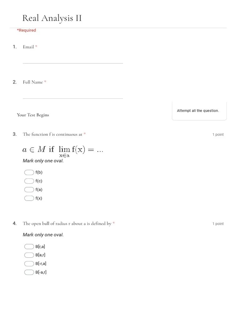 Real Analysis II | PDF | Compact Space | Continuous Function
