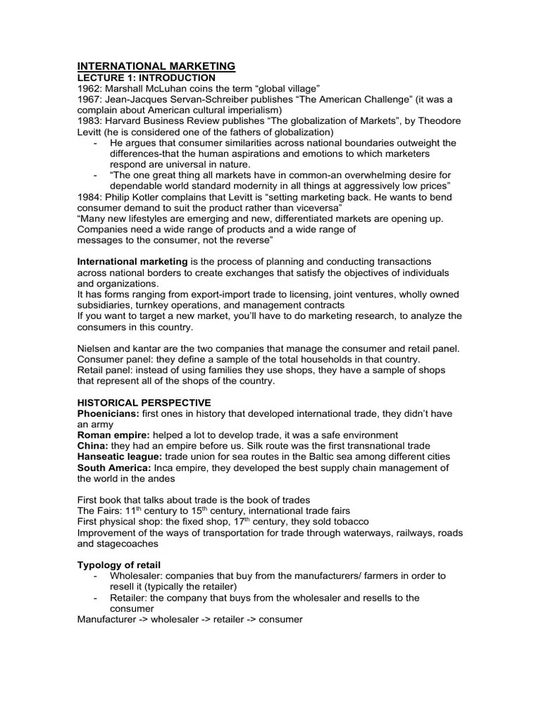 International Marketing | PDF | Market Segmentation | Marketing