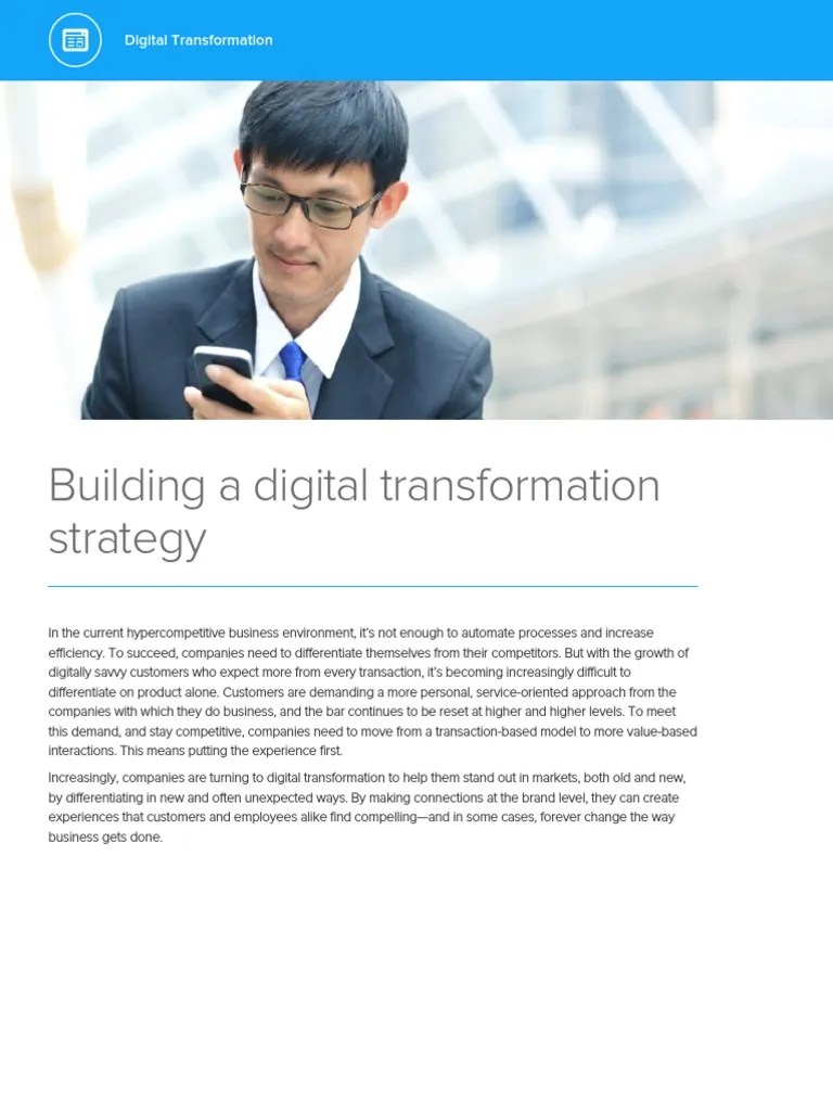Digital Transformation Strategy | PDF | Strategic Management | Top Down And Bottom Up Design