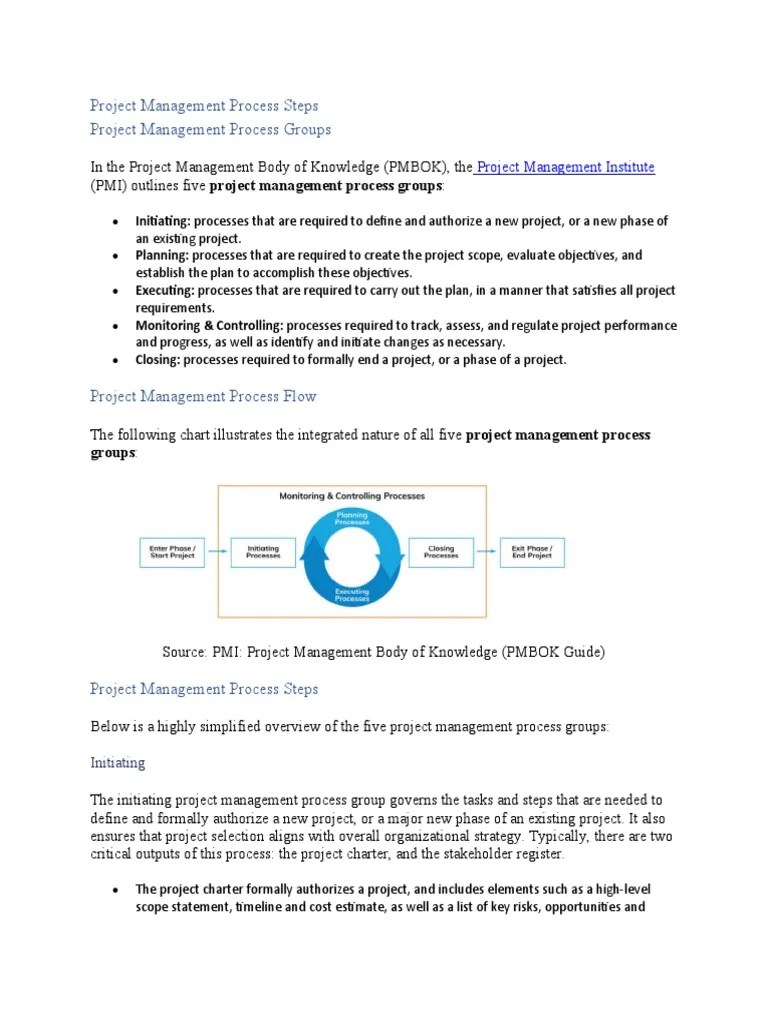 Project Management Process Steps | PDF | Project Management | Business