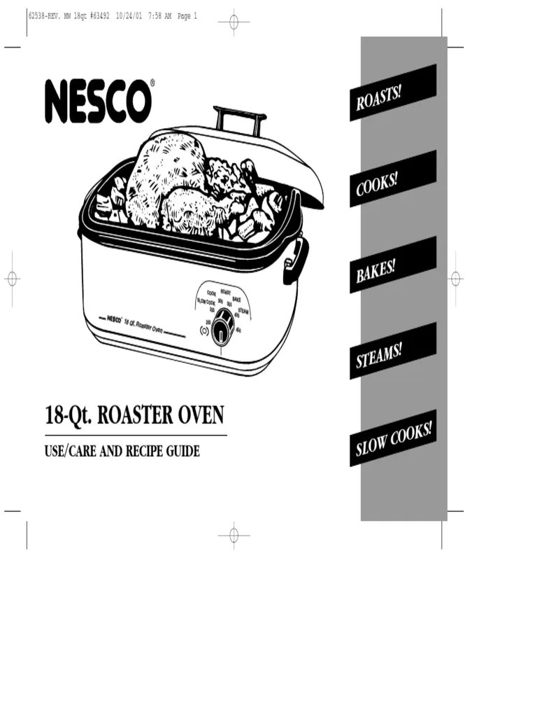 NESCO 18 QT Roaster Oven | PDF | Baking | Roasting