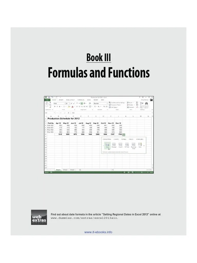 Excel All-In-One Section 3 | PDF | Spreadsheet | Microsoft Excel