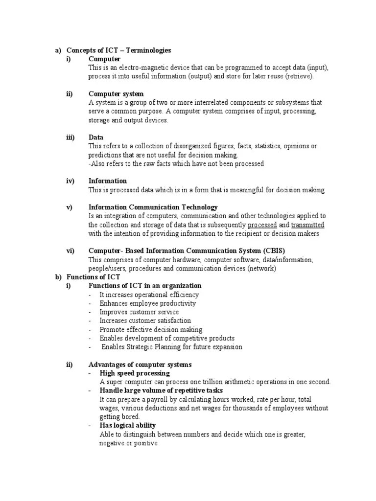 Notes 1 | PDF | Computer Hardware | Computer Data Storage