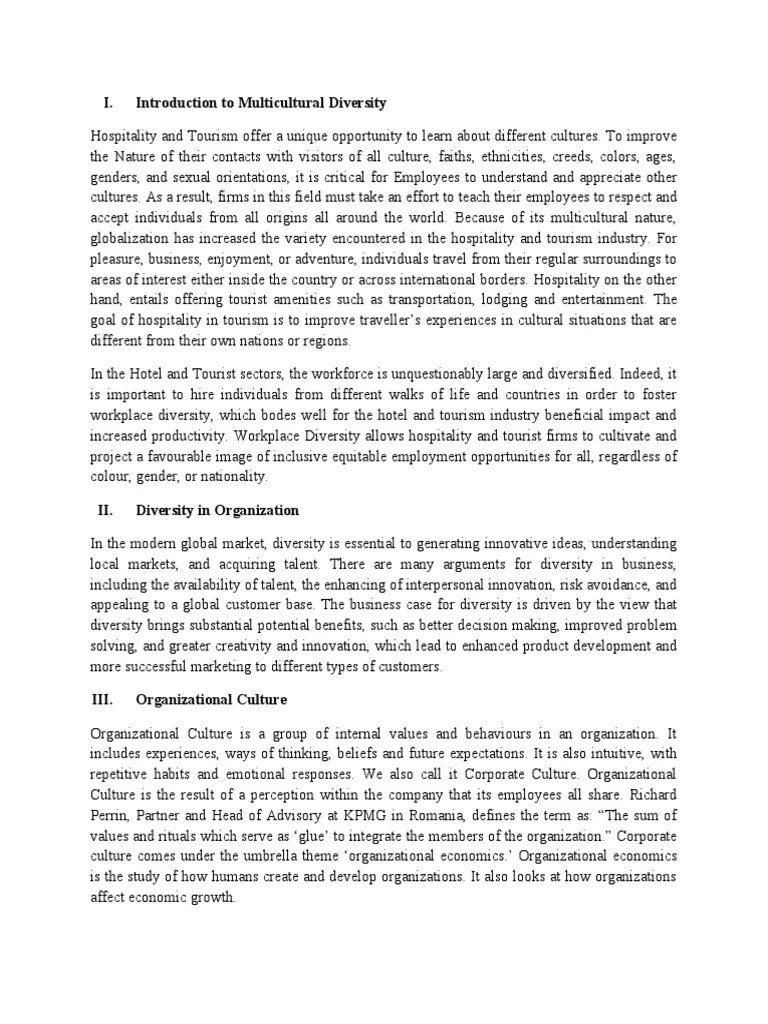 Introduction To Multicultural Diversity | PDF | Organizational Culture ...