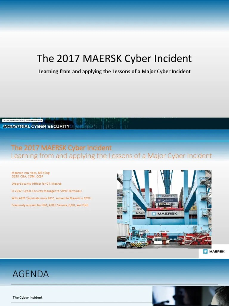 201029-FHI Maersk Cyber Attack | PDF