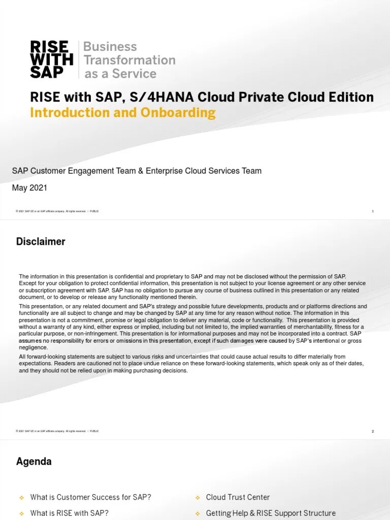 RISE With SAP, S/4HANA Cloud Private Cloud Edition: Introduction And ...