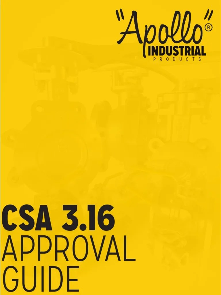 CSA 3.16 Approval Guide | PDF | Valve | Mechanical Engineering