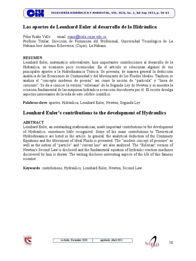 Leonardo Euler | PDF | Leonhard Euler | Enseñanza De Matemática