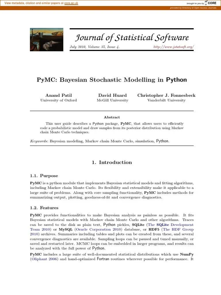 Bayesian Stochastic Modelling In Python | PDF | Probability ...