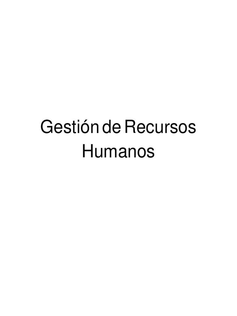 Gestión De Recursos Humanos | PDF | Gestión De Recursos Humanos | Business