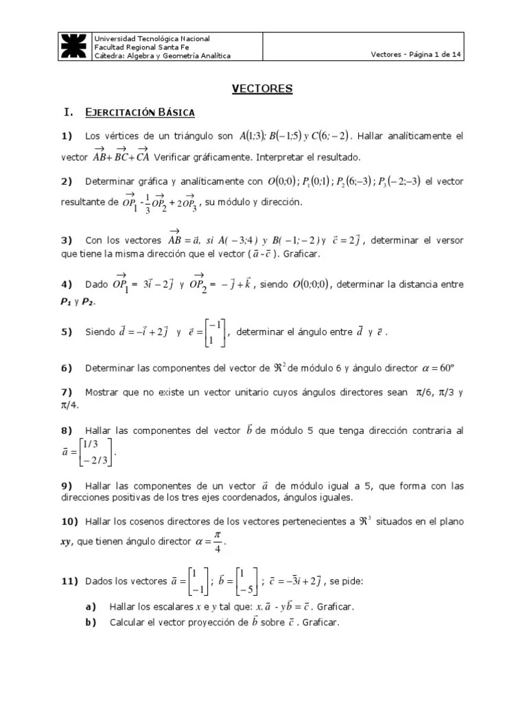 Vectores | PDF | Línea (geometría) | Vector Euclidiano