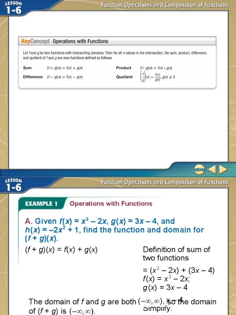 Function Operations And Composition Of Functions | PDF | Function ...