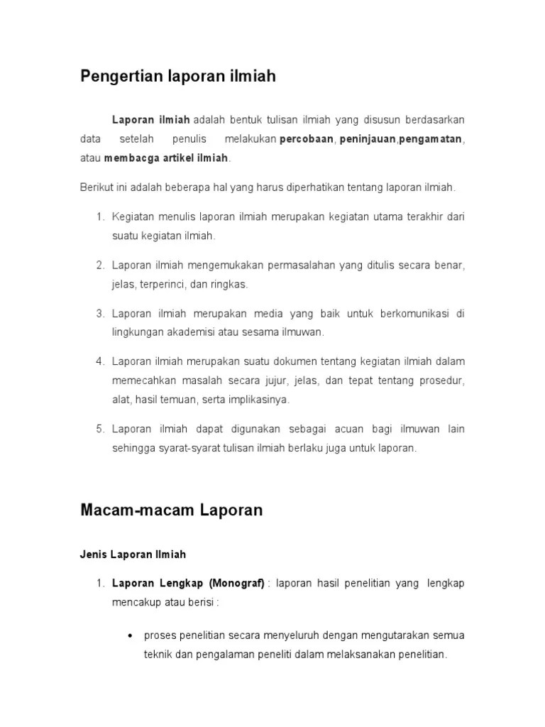 Terdapat sejumlah aturan penulisan laporan penelitian . Contoh Laporan Hasil Penelitian Ilmiah Nusagates