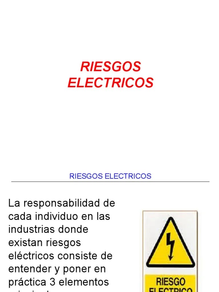 Riesgos Eléctricos | PDF | Corriente Eléctrica | Electricidad