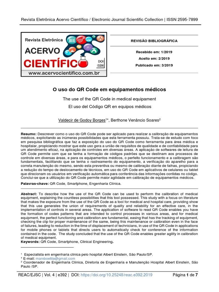 Uso De QR Code | PDF | Código QR | Informação
