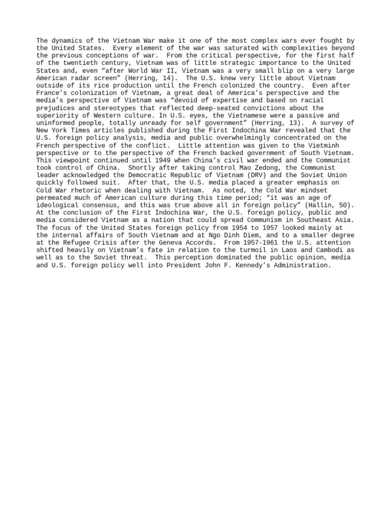 Essay | PDF | Vietnam War | Vietnam