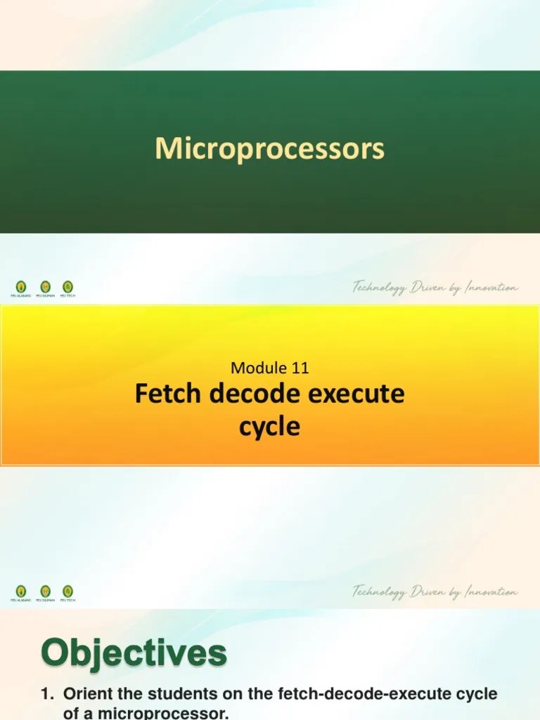Module 11 Fetch Decode Execute Cycle V1 | PDF | Central Processing Unit ...