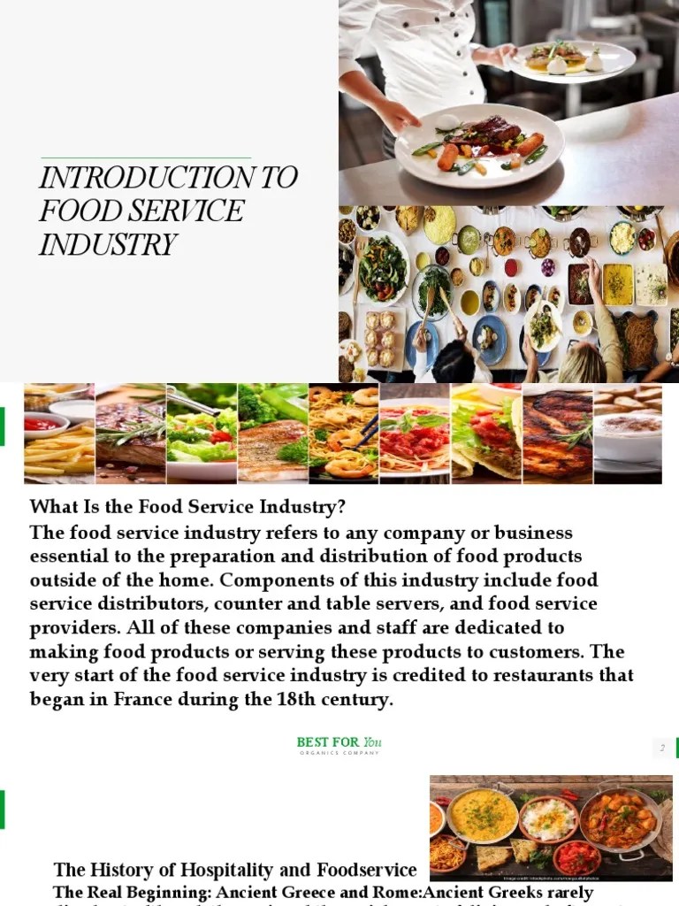 LESSON 1 Introduction To FOOD And Service Management-INTRODUCTION TO FOOD SERVICE INDUSTRY | PDF ...