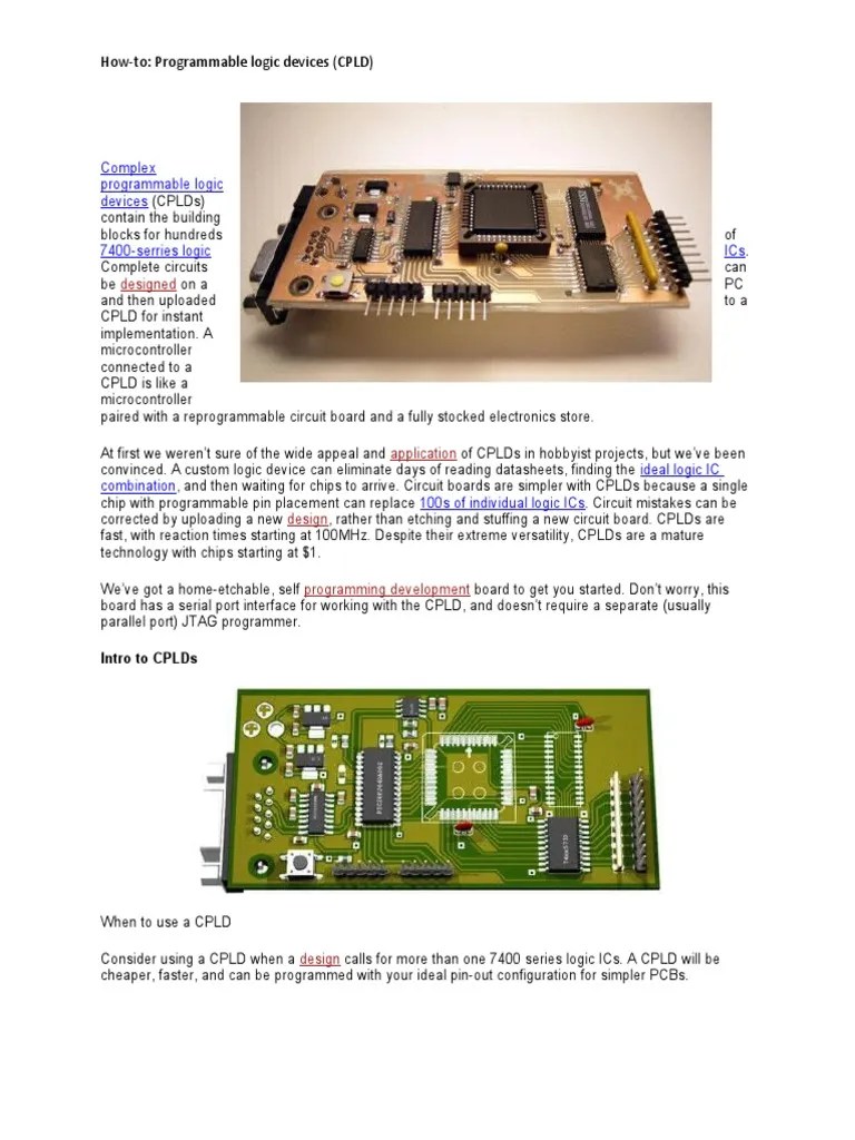 Complex Programmable Logic Devices