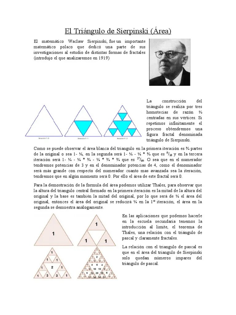 El Triángulo De Sierpinski | PDF | Triángulo | Fractal