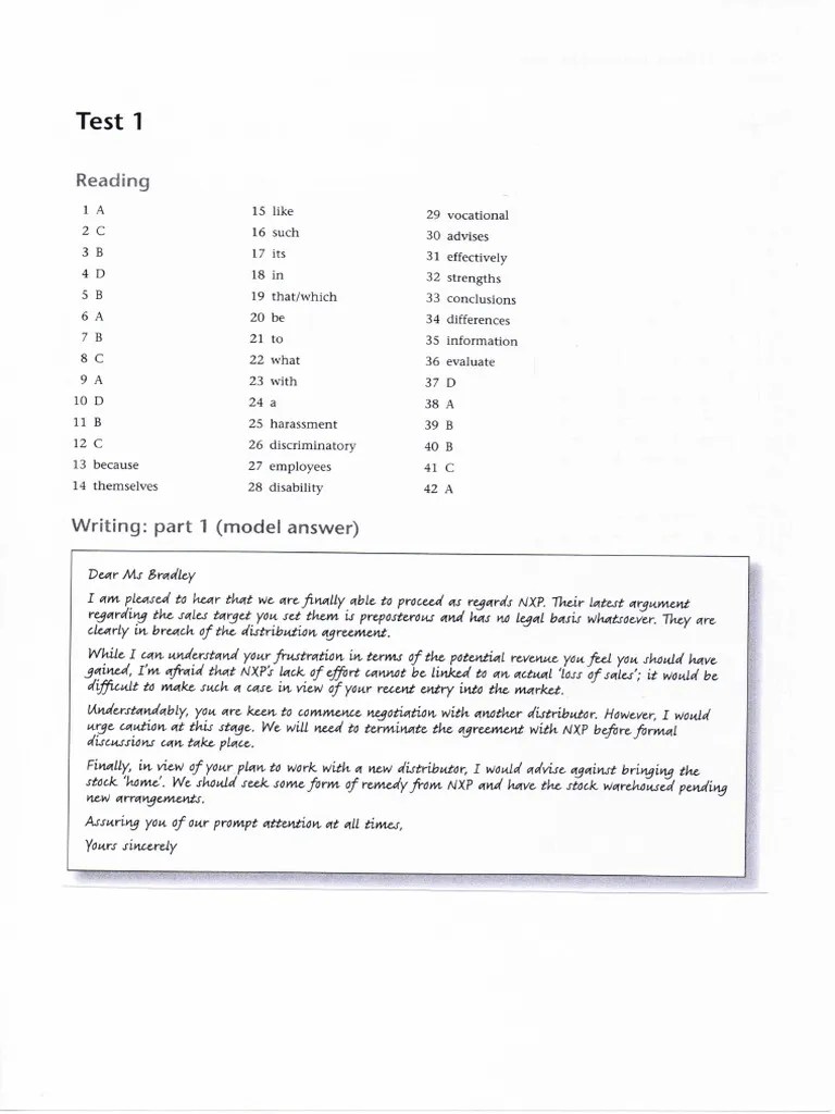 Ilec Test 1 Practice Answers | PDF