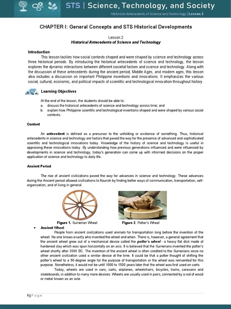 Historical Antecedents Of Science And Technology | PDF | Loom | Wheel