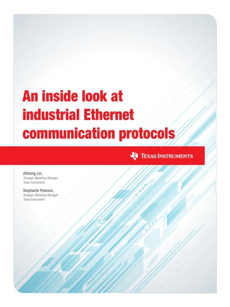 An Inside Look At Industrial Ethernet Communication Protocols | PDF ...
