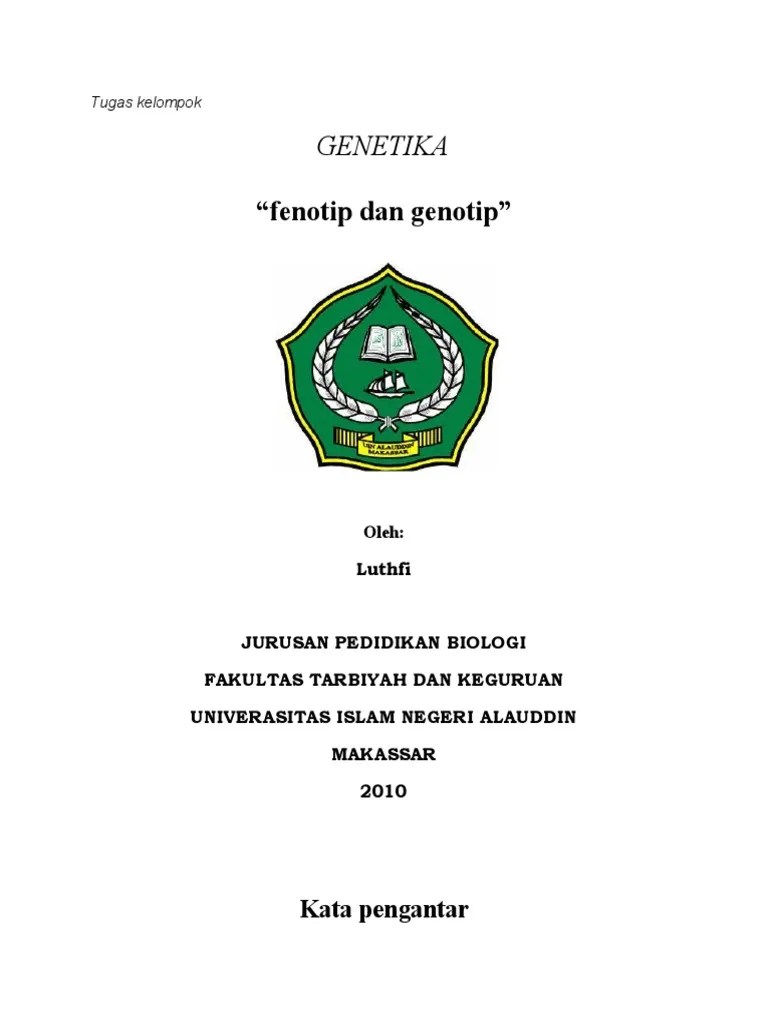 Makalah Fenotip Dan Genotip | PDF