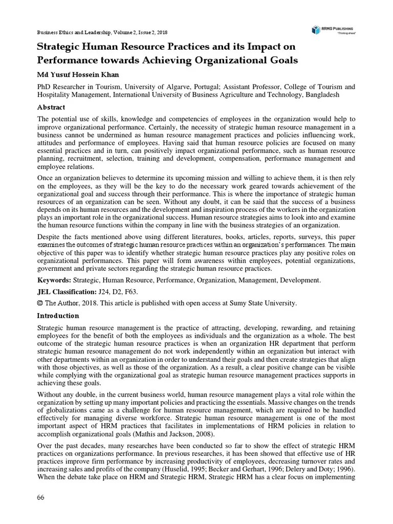 Human Resource Practices | PDF | Human Resource Management | Strategic ...