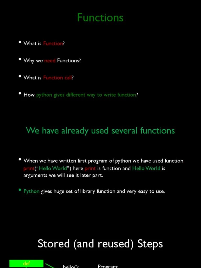 Python Functions | PDF | Parameter (Computer Programming) | Subroutine
