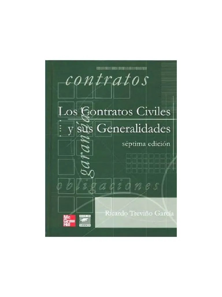 Los Contratos Civiles Y Sus Generalidades Septima Edición | PDF